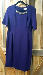 Purple Shift Dress w/Gold Accent size 16